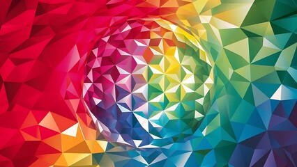 Abstract multicolored background with poly pattern