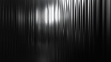 Poster - abstract black and white background of vertical lines with a blurred light source in the middle.