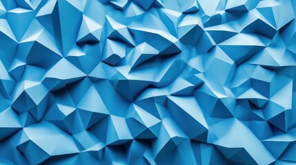 Wall Mural - abstract blue geometric background with triangular shapes.