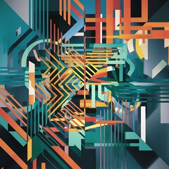 Wall Mural - Abstract geometric background with poly pattern