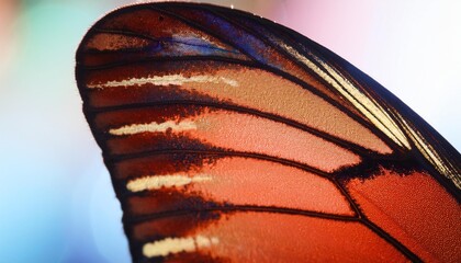 close up shot of a butterfly wing made with generated ai