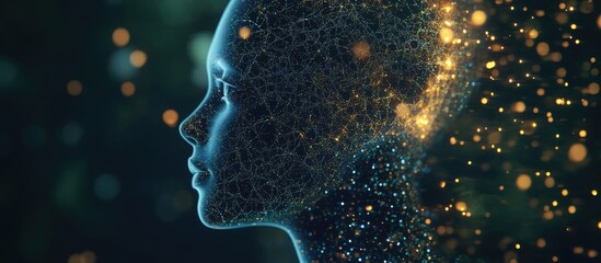Wall Mural - concept of artificial intelligence ai for business and science emphasizing machine and deep learning
