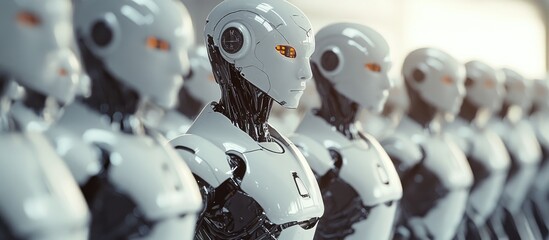 Wall Mural - engaging with ai technology through commands to generate creations showcasing the evolution of techn