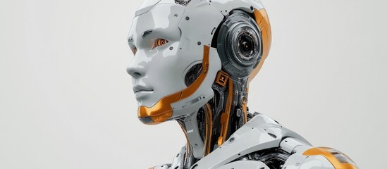 Wall Mural - attractive humanoid robot rendered in 3d