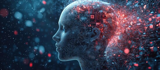 Wall Mural - concepts of artificial intelligence machine learning and contemporary computer technologies themes i