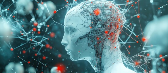 Wall Mural - ai and machine learning concepts represented through innovative technology showcasing neural network