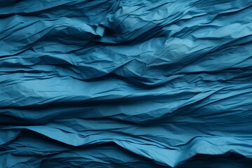 Canvas Print - crumpled blue paper