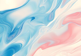 Canvas Print - Abstract Swirl Background in Blue and Pink Colors