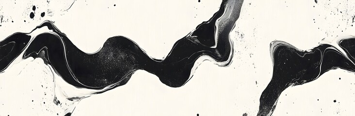 Poster - Abstract Black and White Swirls