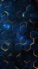 Wall Mural - Stylish hexagonal line pattern background 