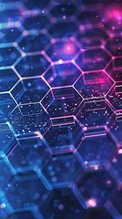 Wall Mural - Stylish hexagonal line pattern background 
