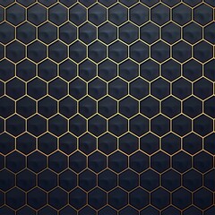 Wall Mural - Stylish hexagonal line pattern background 