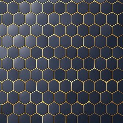 Wall Mural - Stylish hexagonal line pattern background 