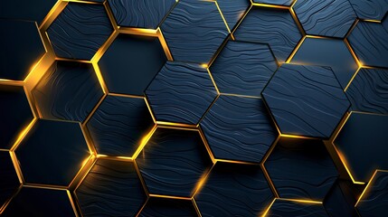 Wall Mural - Stylish hexagonal line pattern background 