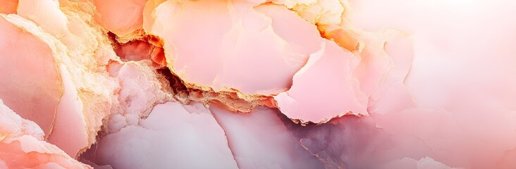 Canvas Print - Abstract Pink and Gold Marble Texture