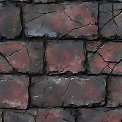 Sticker - Cracked stone wall texture