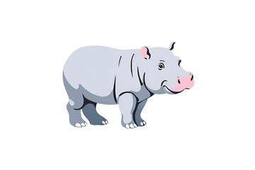 A cute moodeng baby hippo in the zoo in thailand, Generative AI illustrations.