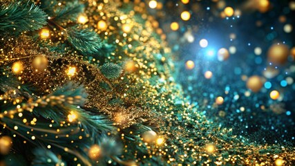 Wall Mural - christmas tree lights background