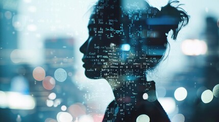 Abstract Coding. Programming background, technology concept