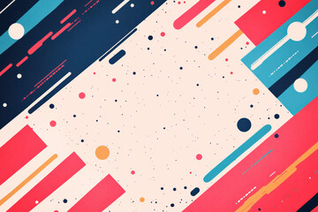 Wall Mural - abstract geometric background with colorful shapes and dynamic lines, creating a vibrant and modern 