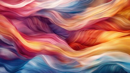 Abstract colorful wavy lines in a modern abstract style.