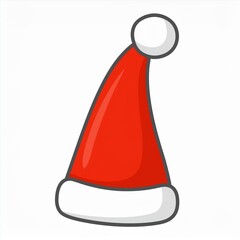 christmas hat illustration isolated on white