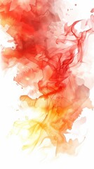 Wall Mural - Watercolor fire smoke brush background 
