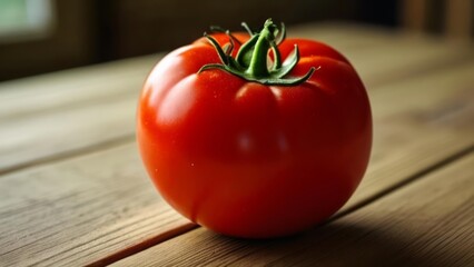 Wall Mural -  Freshly harvested ripe red tomato