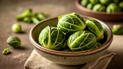 Wall Mural -  Fresh Brussels sprouts ready to be savored