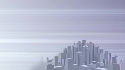 Wall Mural - network city communication technology business cg background