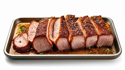 Wall Mural -  Deliciously grilled pork chops ready to serve