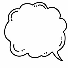 Poster - cartoon cloud on a white background