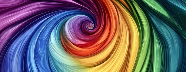 Poster - Abstract colorful swirl