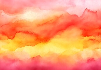 Poster - Abstract Watercolor Background in Warm Colors