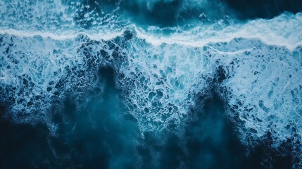 Waves of water coming to beach from sea or ocean, natural landscape of seaside