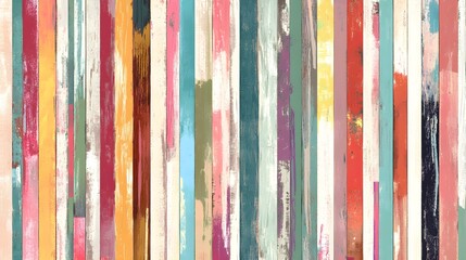 Wall Mural - Colorful Wooden Stripes Background