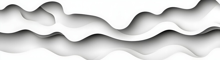 Sticker - Abstract White and Gray Wave Background