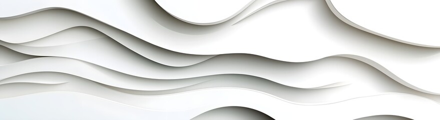 Wall Mural - Abstract White Wave Pattern Background