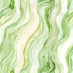 Canvas Print - Abstract Green Watercolor Marble Background