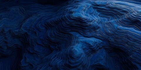 Poster - Abstract Blue Wave Background