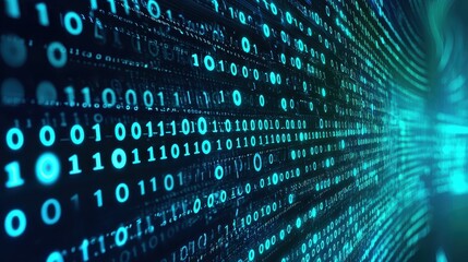 binary code data stream abstract background