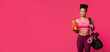 © Prostock-studio - Portrait of happy fitness african girl with sporty bag, mat and shaker, enjoying healthy lifestyle