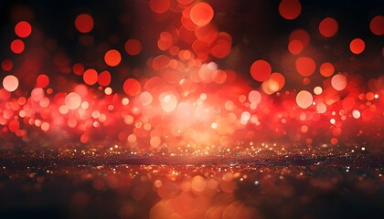 Radiant Red Bokeh Light Background