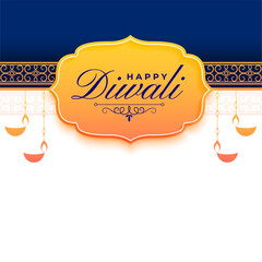 Wall Mural - elegant happy diwali festive celebration background for social media post