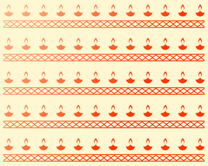 Wall Mural - decorative ethnic diwali diya pattern backdrop design