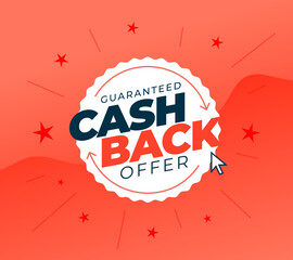 Wall Mural - guaranteed cashback bonus offer background in modern style