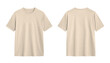 © resource image - Beige t shirt mockup with a plain, white background for your design or logo
