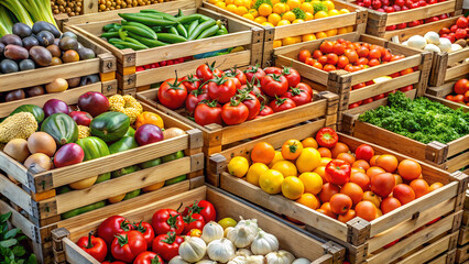 Canvas Print - vegetables at the market