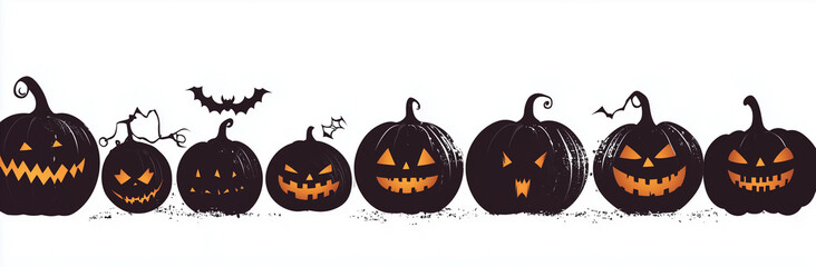 Sticker - halloween background with pumpkin