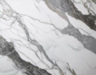Wall Mural - Elegant white marble surface with natural gray veins, perfect for backgrounds, interior design, or luxury-themed projects.